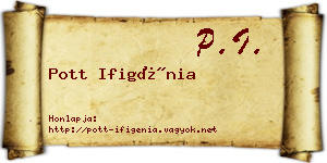 Pott Ifigénia névjegykártya